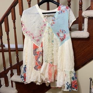 Free people patchwork mini dress